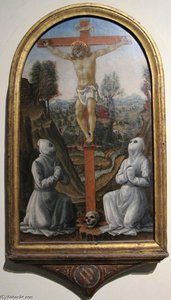Bandinella Centinata Con Crocifisso Tra Penitenti Bianchi