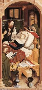 The Death Of The Virgin (detail) — Hans Multscher, Early Netherlandish Renaissance