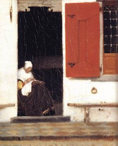 La Calle Pequeña (detalle) — Johannes Vermeer