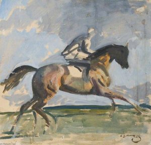 Study For 'coming Up The Canter' — Sir Alfred James Munnings, Impressionism