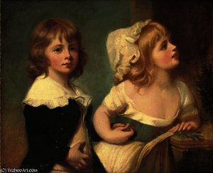 Double Portrait Of Henry Richard Greville — George Romney
