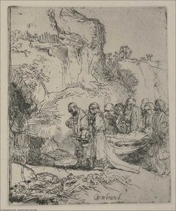El Cuerpo De Jesucristo Llevado A La Tumba — Rembrandt Van Rijn, Dutch Golden Age
