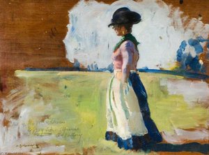 Study Of Mrs Mark Stevens, 'gipsy Life' — Sir Alfred James Munnings, British Modernism