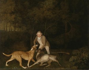 Freeman, The Earl Of Clarendon's Gamekeeper, With A Dying Doe And Hound — George Stubbs