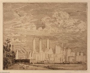 White Towers From Governors Island — Edward S Hewitt