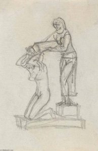 (two Women, One Washing The Other's Hair) — Paul Manship