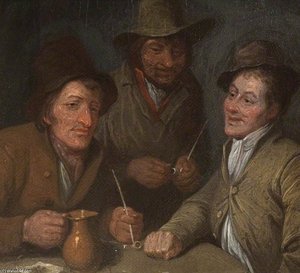 Three Men Conversing — Edward Bird