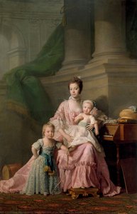 Queen Charlotte (1744-1818), with her Two Eldest Sons