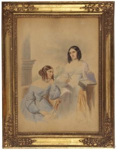 The countesses Anna and Josefa Thun-Hohenstein (born respectively 1815)