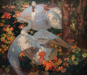 The Swans — Frank Brangwyn, Impressionism