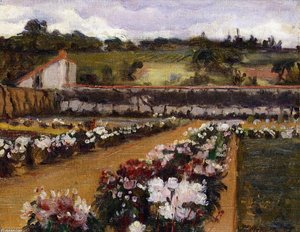 Monet's Formal Garden — Willard Leroy Metcalf