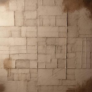 Monolithic Echoes In Sand And Umber: A Singular Study Of Tactile Earthly Geometry — David Moreau, Plaster & Texture Art
