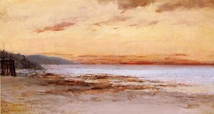 The Beach At Trouville — Gustav Кјорбе, Contemporary Realism
