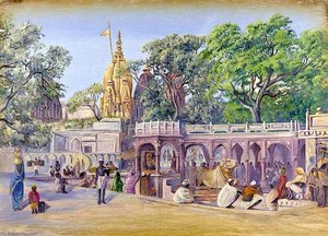 The Golden Temple. Benares. India. Novr. 1878 — Marianne North, Victorian Botanical