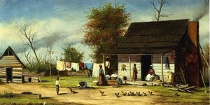 Negro Cabiin With Two-pole Chimney — William Aiken Walker