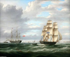 Two Warships — Thomas Buttersworth