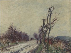 Village Road In Autumn — Gustave Loiseau
