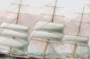 The British Full-rigged Merchantman Esther Roy Identifying Herself With Her Recognition Flags As She Approaches The South Stack Lighthouse — William H Yorke