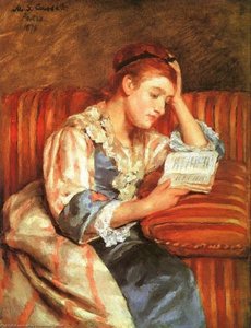 Young Woman Reading — Mary Stevenson Cassatt, Impressionism