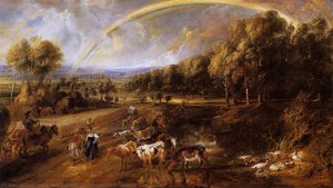 Landscape With A Rainbow — Peter Paul Rubens, Baroque