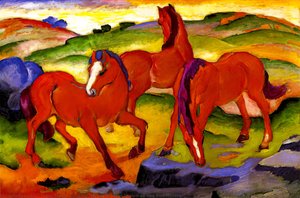 Grazing Horses IV (also known as The Red Horses)