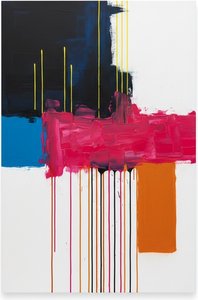 Fragmented Resonance: A Monumental Study Of Magenta Impasto And Kinetic Gravity — Christian Noiret, Contemporary Abstract Painting