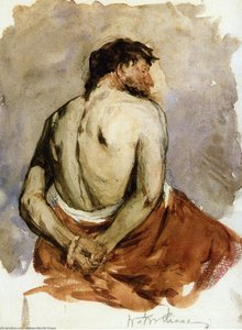Back Of A Male Figure — William Merritt Chase