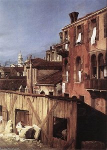 Etto The Stonemasons Yard (detail) — Canaletto