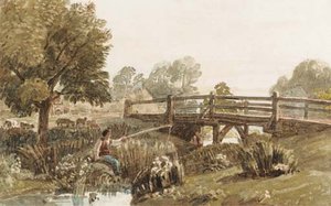 A Bridge Near Harrow — Joshua Cristall