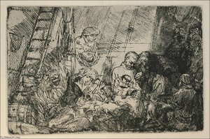 The Circumcision, With A Cask And Net — Rembrandt Van Rijn