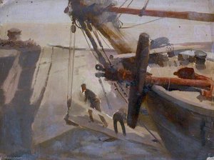 Fore Part Of A Ship In Dock — John Fraser
