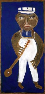 Self-portrait With Banjo — Jimmy Lee Sudduth