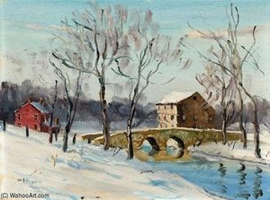 A Bridge In Winter — Walter Emerson Baum