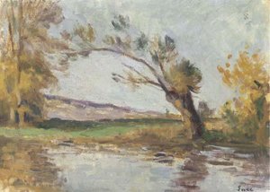 Rolleboise, Willow On The Banks Of The Seine Arm — Maximilien Luce