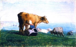 The Milkmaid — Jean-françois Millet, Barbizon School