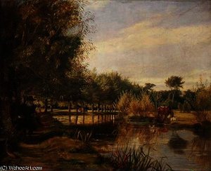 Isaak Walton Fishing, A Summer's Day on the Banks of the River Colne