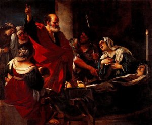 Saint Pierre Ressuscitant Tabithe — Guercino