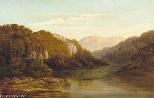 A Wooded River Landscape — Arthur Gilbert