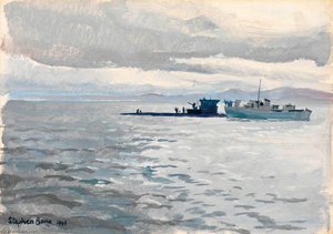 Boarding A German U Boat At Loch Eriboll, Sutherlandshire — Stephen Bone