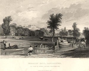 Worsley Hall Lancashire — Thomas Allom