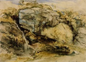 Study Of Rocks In The Val D'aosta — John Frederick Lewis