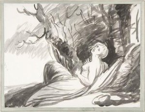 A Woman Reclining In The Forest