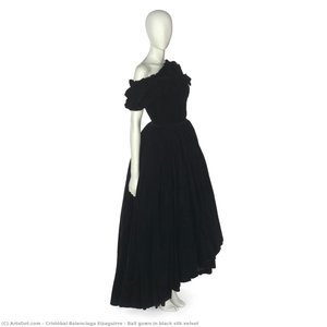 Ball Gown In Black Silk Velvet — Cristóbal Balenciaga Eizaguirre, Impressionism