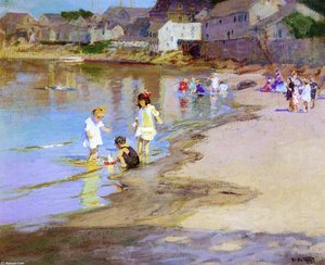 Children Playing At The Beach — Edward Henry Potthast