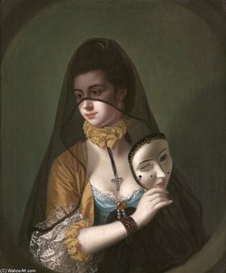 A Lady In A Masquerade Habit — Henry Robert Morland