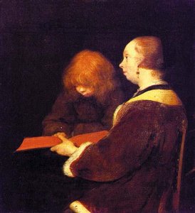 The Reading Lesson — Gerard Ter Borch