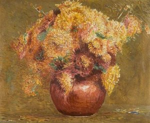 Still Life, Chrysanthemums — Arthur Lowe