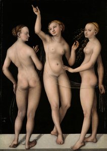 The Three Graces — Лукас Кранхен Старшиј, Northern Renaissance