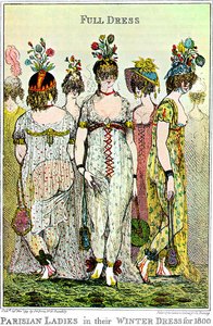 Parisian Ladies In Their Full Winter Dress For (1800) — Isaac Robert Cruikshank