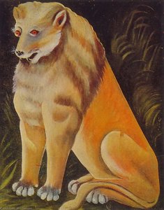 Sitting Yellow Lion — Niko Pirosmani